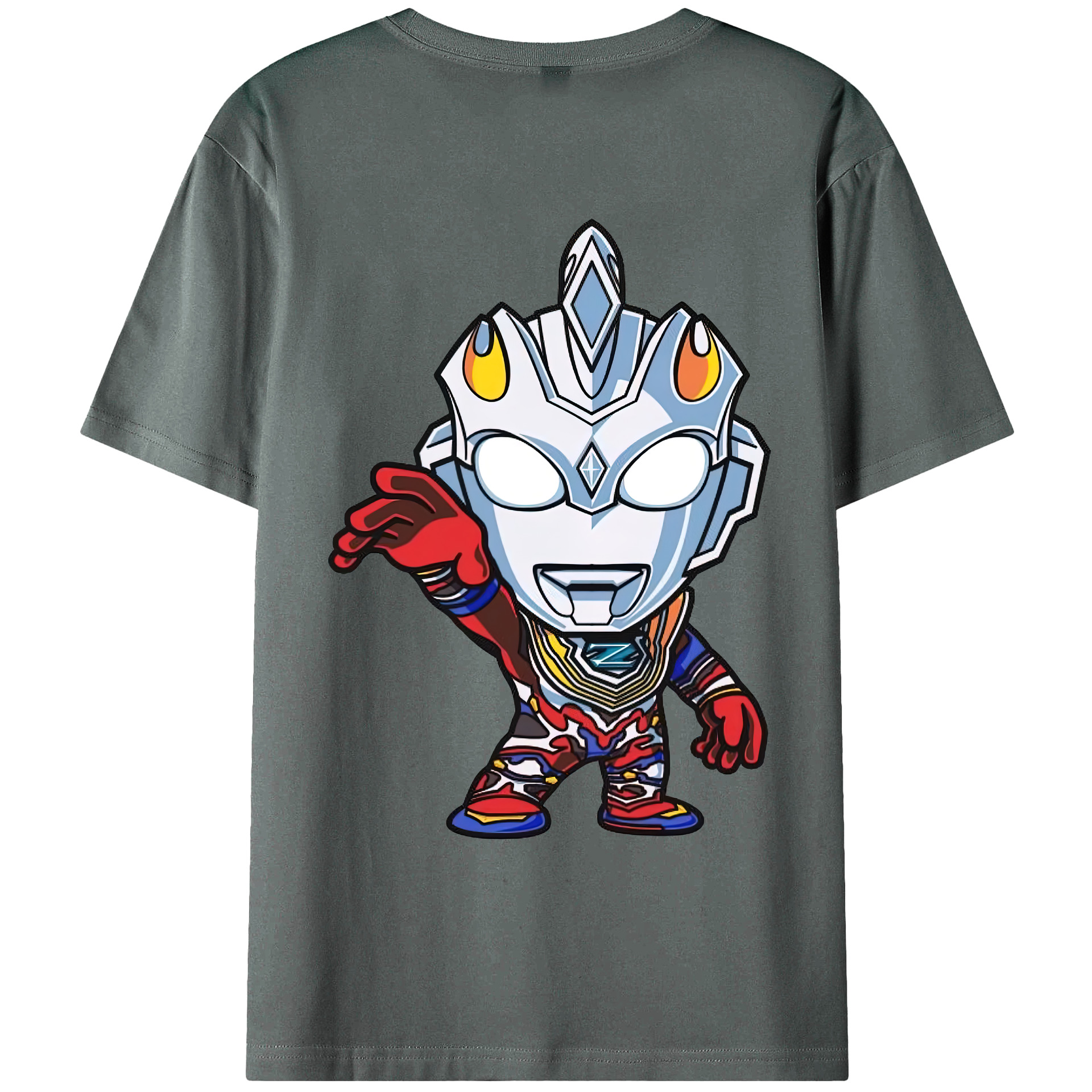 （画像用） ウルトラマン Ultraman 綿100％ メンズ半袖Tシャツ（バックプリント） 通気性